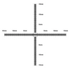 Microscope Stage Micrometer, Calibration Film Ruler, Dual Axis Crosshair Scale, 30mm/300 Div