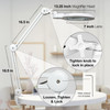 3 Diopter (1.75X) LED Magnifying Lamp with Clamp - 7-inch Glass Lens (Removable) 3 Diopter (1.75X) LED Magnifying Lamp with Clamp - 7-inch Glass Lens (Removable)