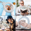 5 Diopter (2.25X) LED Magnifying Lamp with Clamp - 7-inch Glass Lens (Removable)