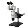 8X-80X Widefield Parallel Zoom Stereo Microscope, Trinocular, Single Arm Boom Stand + Single Port Photo/Video Beam Splitter, Siedentopf 0-35° Viewing Angle