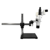 8X-80X Widefield Parallel Zoom Stereo Microscope, Trinocular, Single Arm Boom Stand + Single Port Photo/Video Beam Splitter, Siedentopf 0-35° Viewing Angle