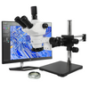 4-50X 8 Megapixels CMOS Polarizing LED Light Dual Arm Stand Trinocular Zoom Stereo Microscope SZ02030546