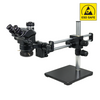 7-50X LED Light ESD Safe Dual Arm Stand ESD Trinocular Zoom Stereo Microscope SZ02090554