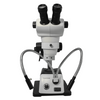 8X-50X Widefield Zoom Stereo Microscope, Binocular, Single Arm Boom Stand + Halogen Fiber Optic Illuminator