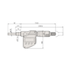 0-25.4mm (0-1″) 1μm 25mm/1" Flat Digimatic Micrometer Head Mitutoyo-350-351-30