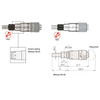 0-0.25″ Mechanical Micrometer Head Graduation 0.001″ 0.25" Flat Mechanical Micrometer Head (Reverse Reading) Mitutoyo-148-210