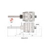 0-2″ Mechanical Micrometer Head Graduation 0.0002″ 2" Flat Zero-Adjustable Mechanical Micrometer Head (Thimble Diameter: Dia. 49mm, Spindle Diameter: Dia. 8mm, Bidirectional Grad) Mitutoyo-197-201
