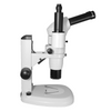 8X-80X Widefield Parallel Zoom Stereo Microscope, Trinocular, Track Stand + Single Port Photo/Video Beam Splitter, Compensating 20° Viewing Angle