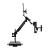 0.35X-2.25X Video Zoom Microscope on Flexible Articulating Arm Post Stand with Monitor Holder