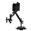 0.35X-2.25X Video Zoom Microscope on Flexible Articulating Arm Post Stand with Monitor Holder