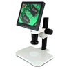 LED Video Microscope, LCD 10 in. Monitor, Industrial Inspection, Track Stand