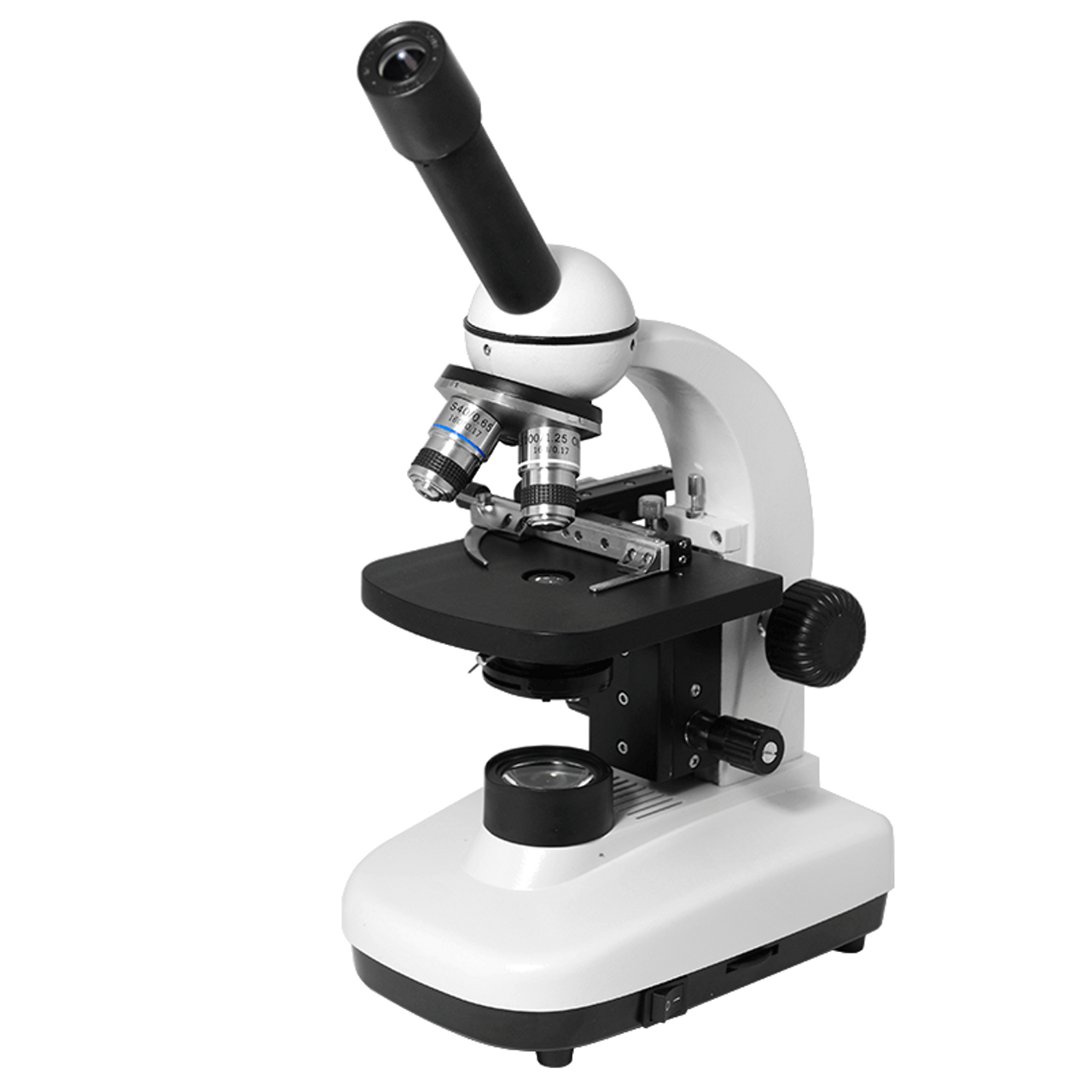 $10 Value Vision Scientific VME0009-RC-P4 Monocular Compound Microscope Package 40x-1000x Magnification 50 Prepared Slides Variety Set Mechanical Stage Microscope Book LED 