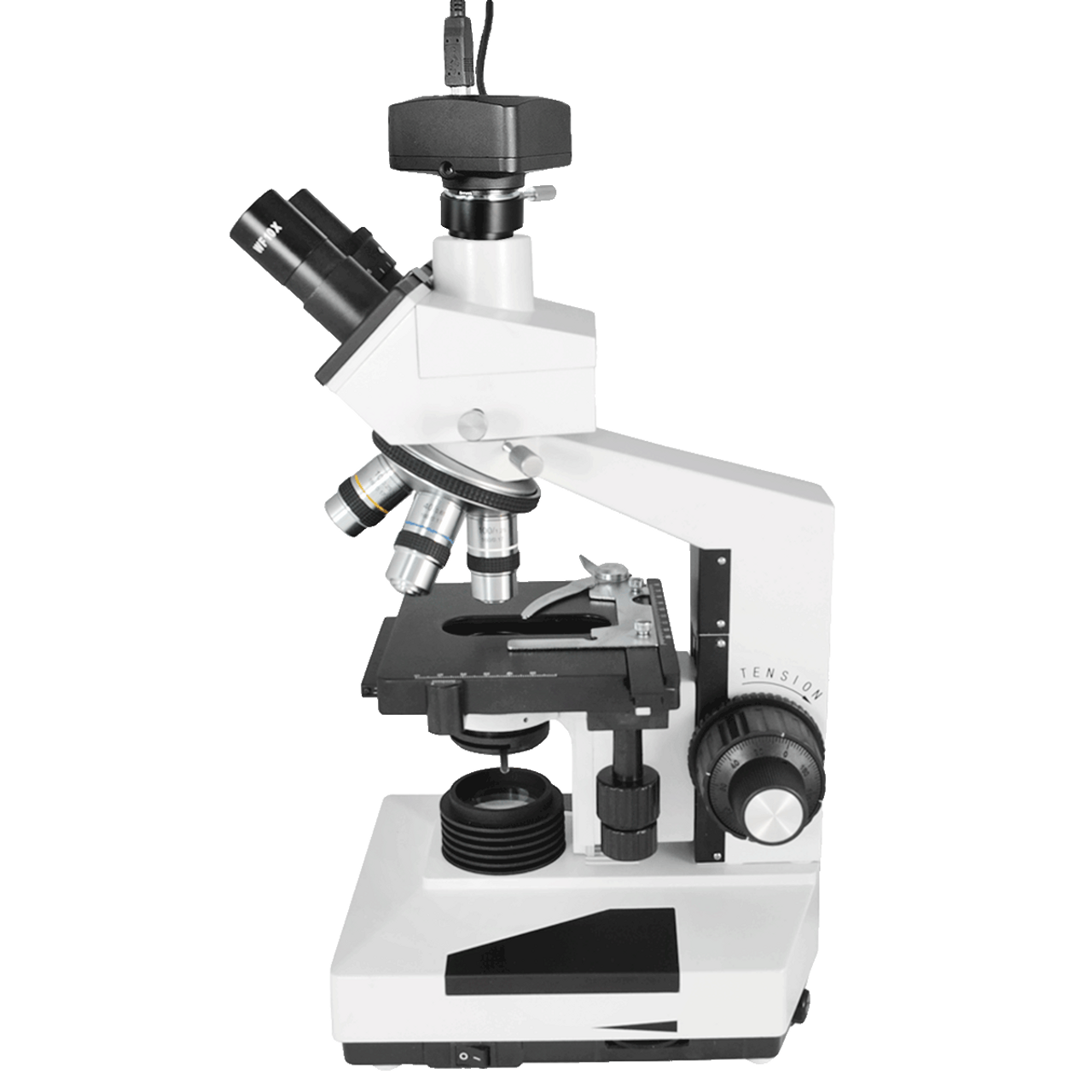 40X-1600X Biological Compound Laboratory Microscope, Trinocular, LED Light  + USB Digital Camera