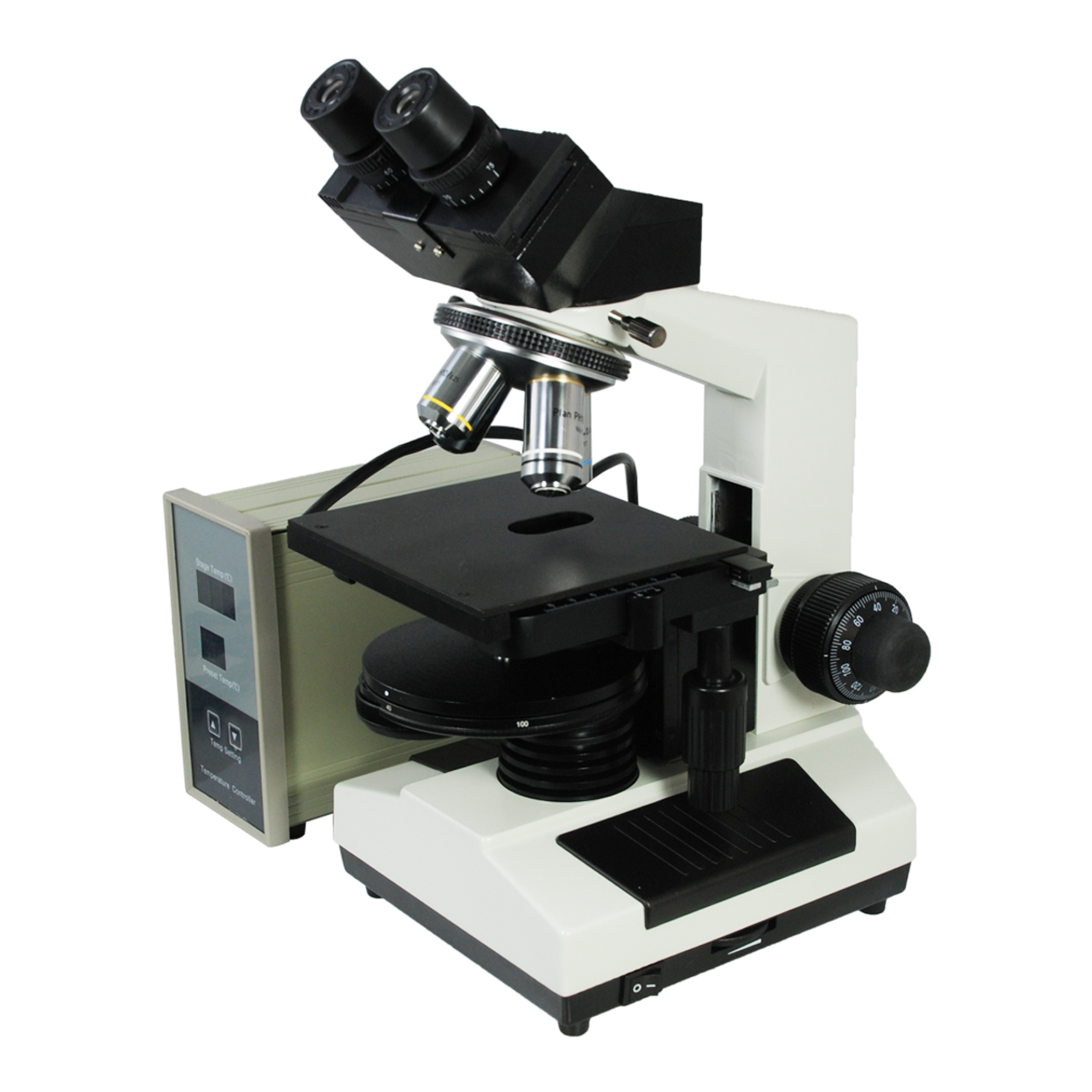 40X-1600X Biological Compound Laboratory Microscope, Binocular, LED Light