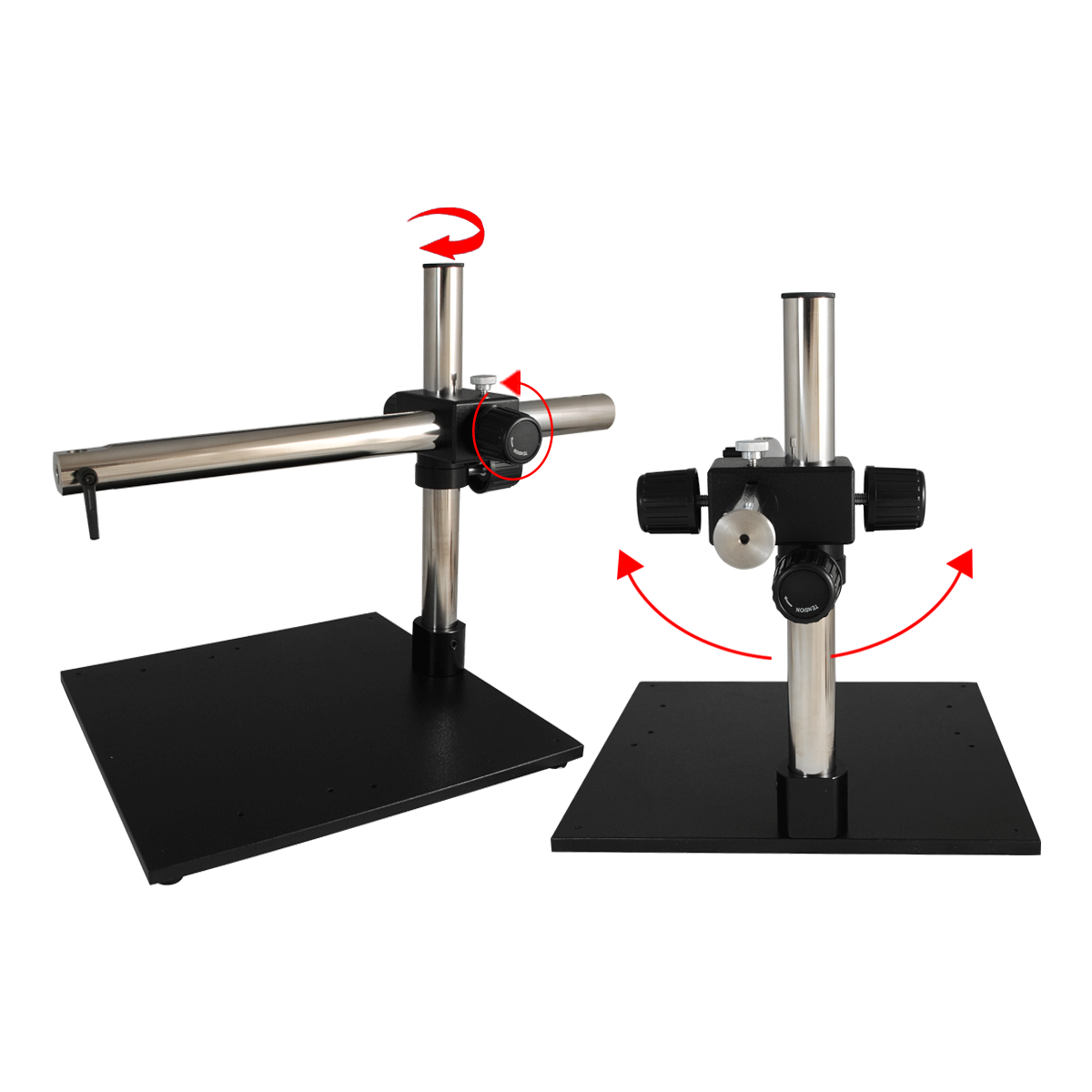Heavy Duty Microscope Single Arm Boom Stand, 408mm Post, 544mm Arm, Big