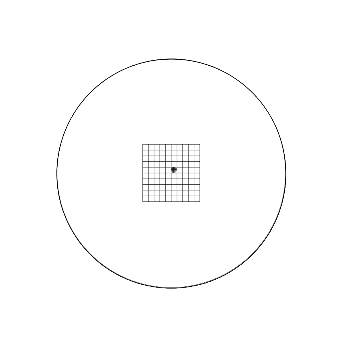 5x5mm/10x10 Net Grid, 0.5x0.5mm/5x5 Net Grid Net Grid Reticle