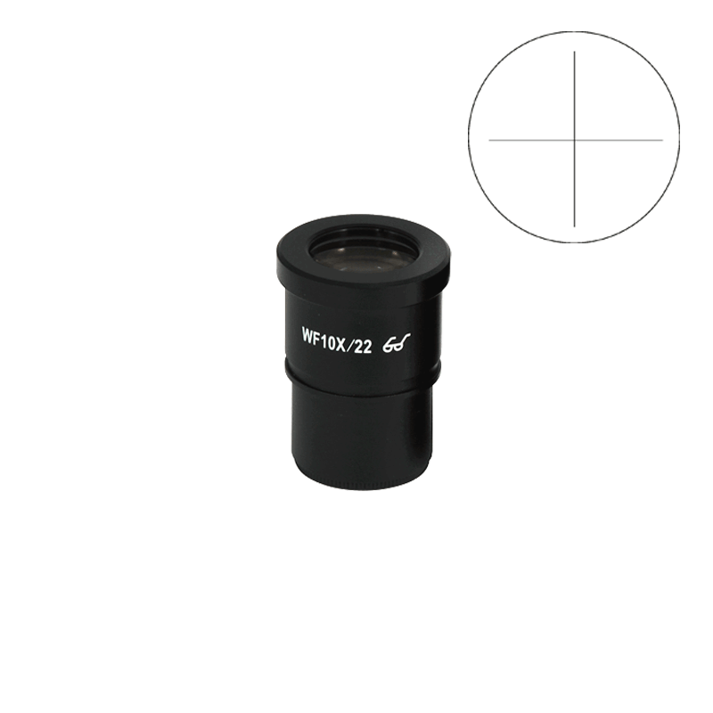 WF 10X Widefield Microscope Eyepiece with Reticle, Cross Line, High