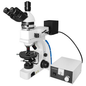 40X-1000X Polarizing Microscope, Trinocular, Dual Halogen Light, Bright Field, for Geology, Petrology, Laboratories