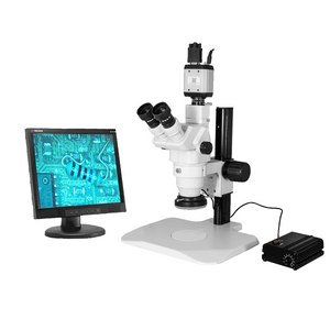 2.0 Megapixels 6.7-45X CMOS LED Light Track Stand Trinocular Zoom Stereo Microscope SZ02020037