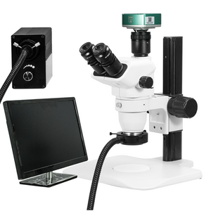 2.0 Megapixels 6.7-45X CMOS Track Stand UV FREE LED Light Trinocular Zoom Stereo Microscope SZ02060035