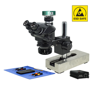 2.0 Megapixels 7-50X CMOS ESD Safe UV FREE LED Light Gliding Base Stand Trinocular Zoom Stereo Microscope SZ02090238