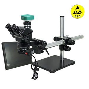 2.0 Megapixels 7-50X CMOS ESD Safe Boom Stand Fluorescence Light Trinocular Zoom Stereo Microscope SZ02090453