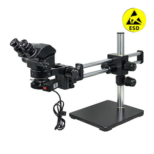 7-50X ESD Safe Dual Arm Stand Fluorescence Light Binocular Zoom Stereo Microscope SZ02090542