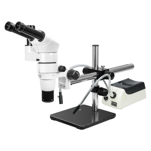 8-50X Halogen Light Boom Stand Trinocular Parallel Zoom Stereo Microscope PZ02040434