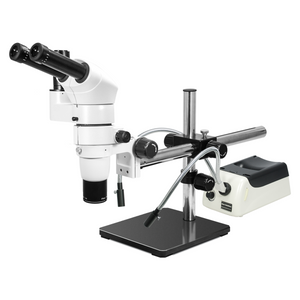 8-65X Halogen Light Boom Stand Trinocular Parallel Zoom Stereo Microscope PZ02040435
