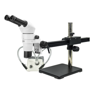 8-65X Ball Bearing Boom Stand Halogen Light Binocular Parallel Zoom Stereo Microscope PZ02080262