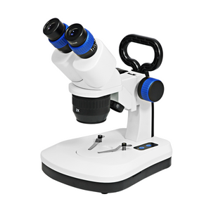 20X/40X Widefield Stereo Microscope, Bioncular, LED Top and Bottom Light, with Handle