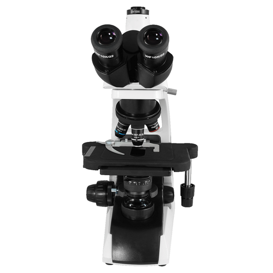 40X-1000X Biological Compound Laboratory Microscope, Trinocular, LED Light, 10X Adjustable Eyepieces