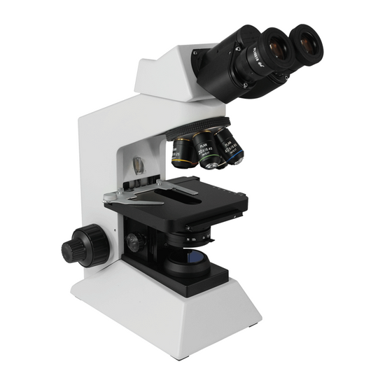40X-1000X Biological Compound Laboratory Microscope, Binocular, Halogen Light, NA 1.25 Abbe Condenser
