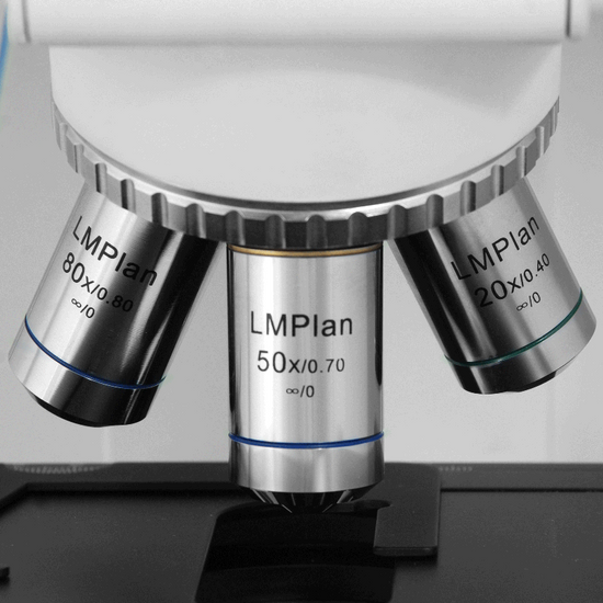 50X Infinity-Corrected LM Plan Long Working Distance Achromatic Metallurgical Microscope Objective Lens Working Distance 2.374mm