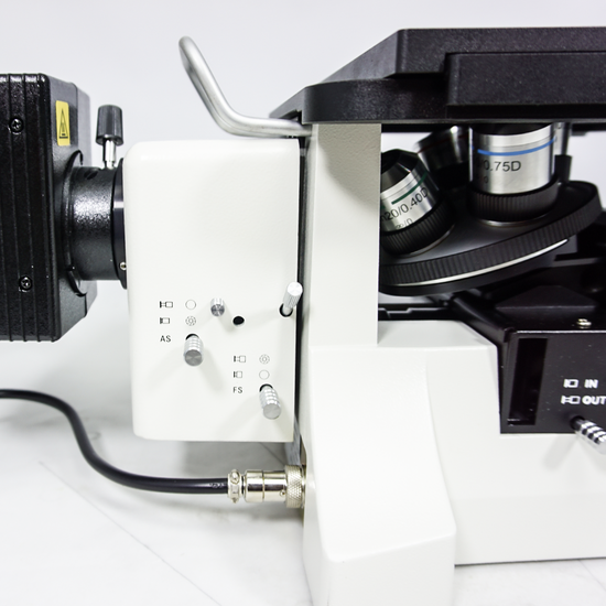 50X-1000X Inverted Metallurgical Microscope, Trinocular, Halogen Light, Dark Field + Polarizing Kit