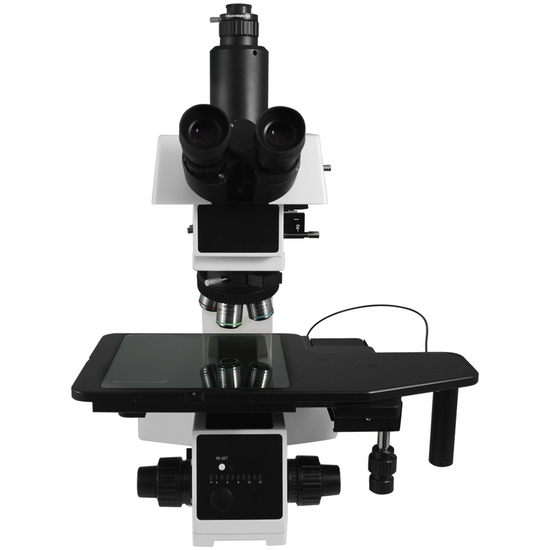 50X-500X Metallurgical Microscope, Trinocular, Halogen Light, Bright Field Dark Field