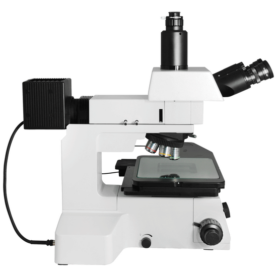 50X-500X Metallurgical Microscope, Trinocular, Halogen-LED Light, Bright Field Dark Field