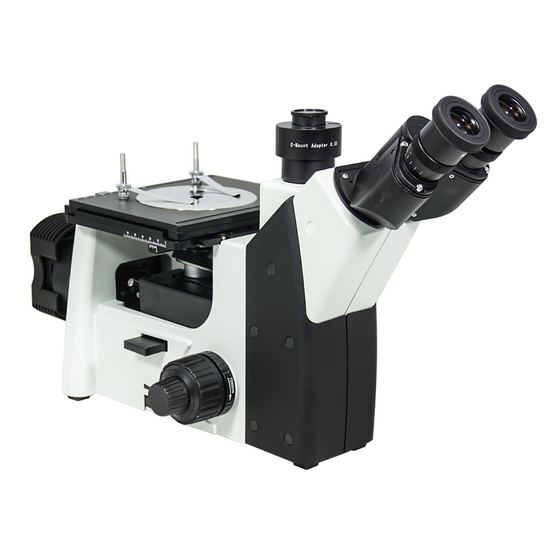 50X-1000X Inverted Metallurgical Microscope, Trinocular, Halogen Light