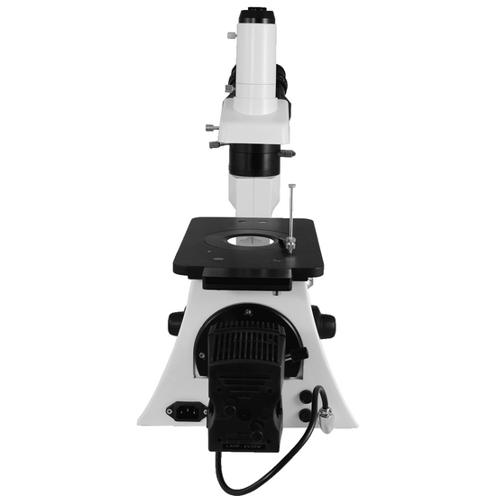 40X-400X Inverted Metallurgical Microscope, Trinocular, Halogen Light + Polarizing Kit