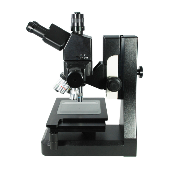 ESD Safe 20X-500X Metallurgical Microscope, Trinocular, LED Fiber Optic Illuminator + Polarizing Kit