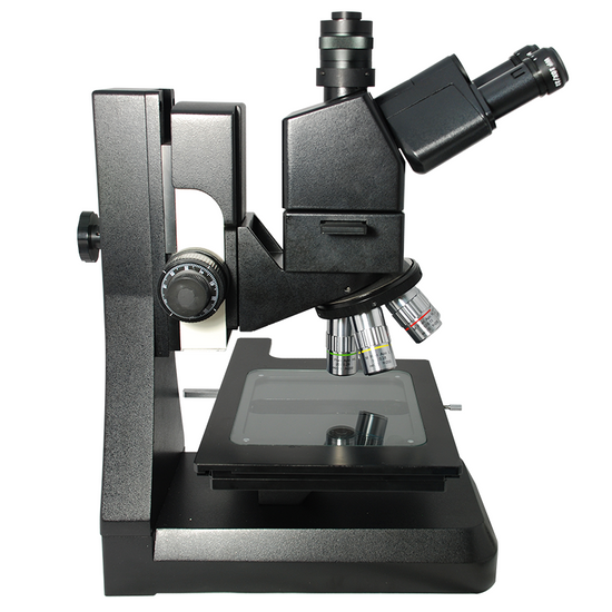 ESD Safe 20X-500X Metallurgical Microscope, Trinocular, Halogen Fiber Optic Illuminator + Polarizing Kit ESD Safe 20X-500X Metallurgical Microscope, Trinocular, Halogen Fiber Optic Illuminator + Polarizing Kit