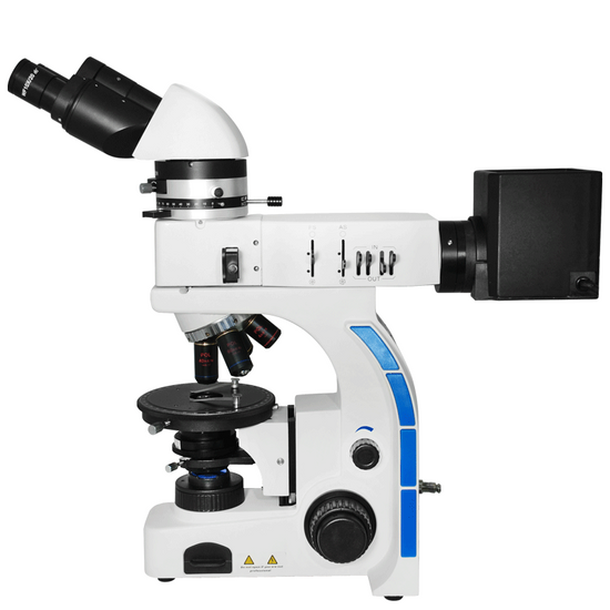 40X-600X Polarizing Microscope, Binocular, Dual Halogen Light, Bright Field, for Geology, Petrology, Laboratories