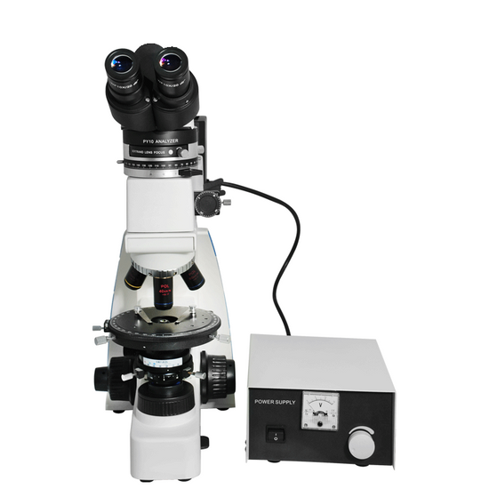 40X-600X Polarizing Microscope, Binocular, Dual Halogen Light, Bright Field, for Geology, Petrology, Laboratories