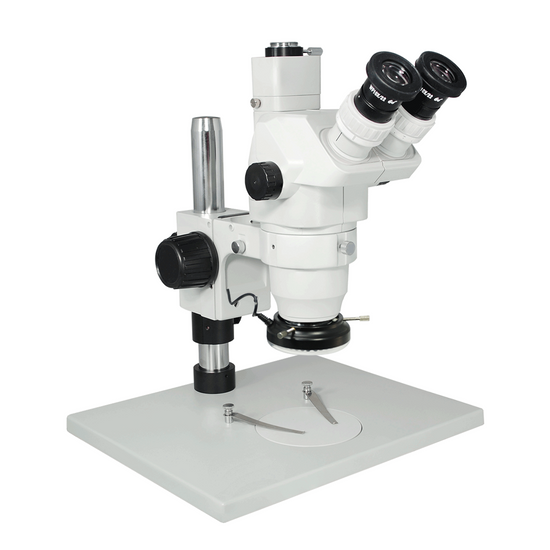 6.7-45X LED Light Post Stand Trinocular Zoom Stereo Microscope SZ02020232