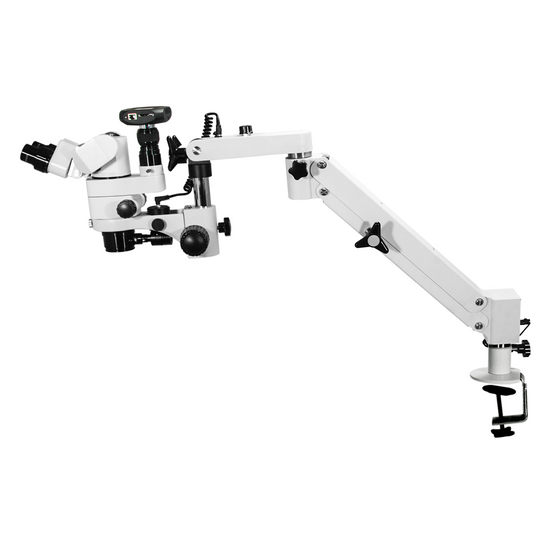 2.0 Megapixels 3.44X/6.25X/10.94X/18.75X/34.38X CMOS LED Coaxial Reflection Light Pneumatic Arm Trinocular Parallel Multiple Power Operation Stereo Microscope SM51030133