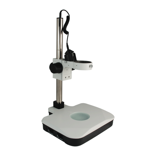 Microscope Post Stand, 85mm Coarse Focus Rack, Top and Bottom Light, Halogen and Fluorescent