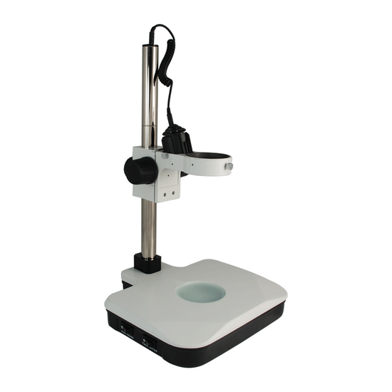 Microscope Post Stand, 85mm Coarse Focus Rack, Top and Bottom Halogen Light