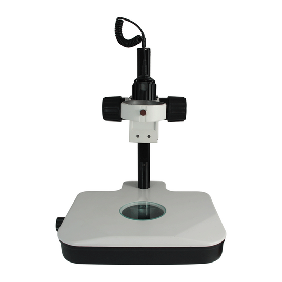 Microscope Track Stand, 85mm Coarse Focus Rack, Top and Bottom Halogen Light