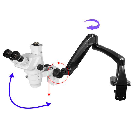 6.7-45X Pneumatic Arm Trinocular Zoom Stereo Microscope SZ02020731