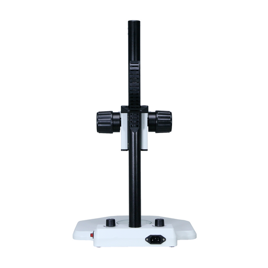 Microscope Track Stand, 76mm Coarse Focus Rack, LED Bottom Light Base (Dimmable)
